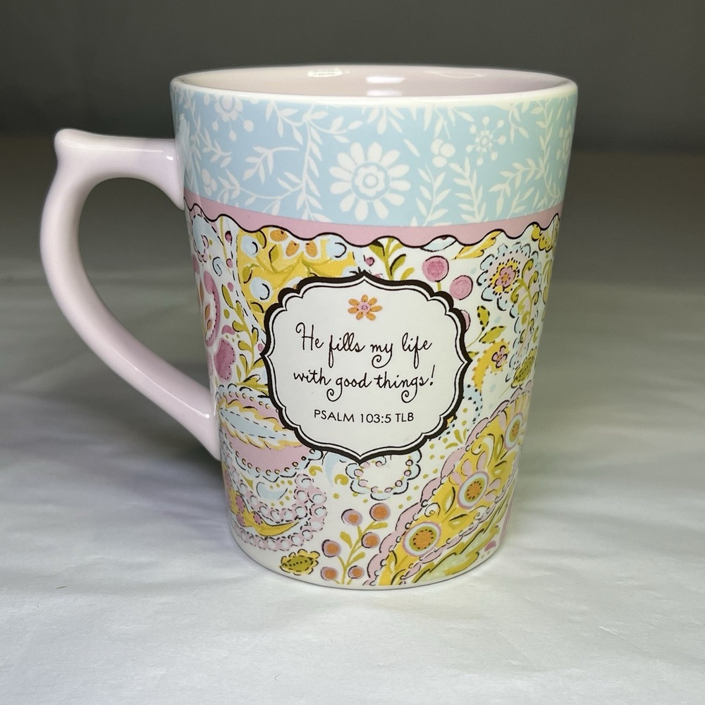 2011 DAYSPRING Retired Paisley Mug 75975 "He Fills My Life With‎ Good Things!"